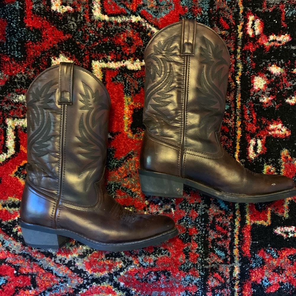Brown Leather Cowboy Boots